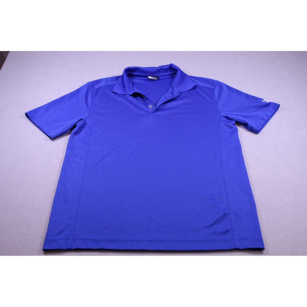 Nike Golf Mens Dri-FIT Polo Shirt Blue Short Sleeve Swoosh Size M